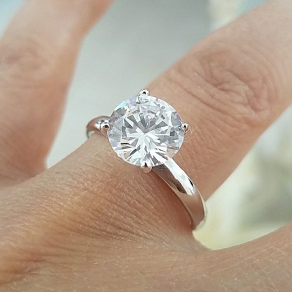 2ct Round Engagement Ring sizes 5 6 7 8 9